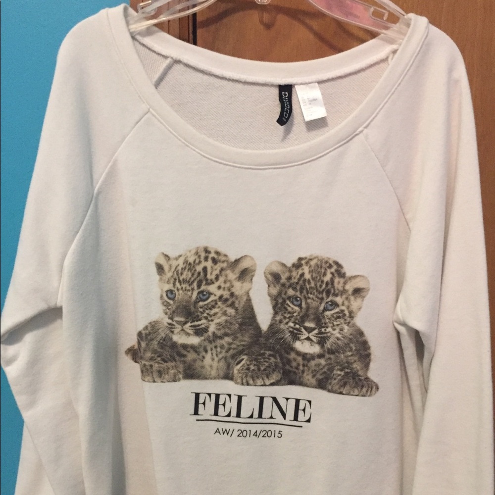 H&M 3/4 Sleeve Cheetah Top